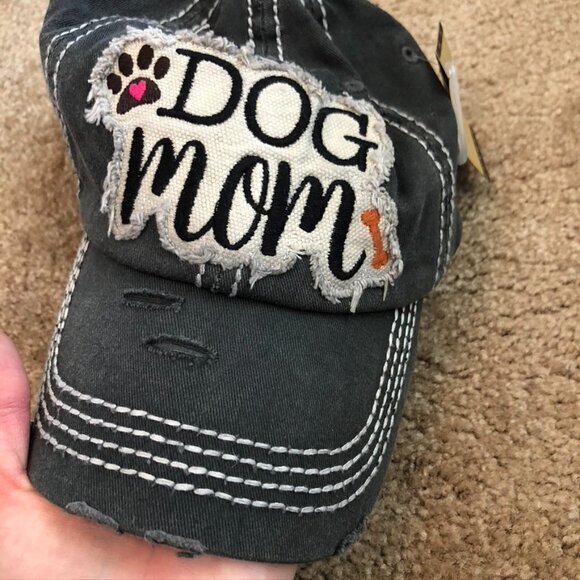 NEW NWT FUNKY JUNQUE Ballcap Dog Mom Bone Paw Patch Embroidery Hat Baseball Cap - Picture 8 of 11
